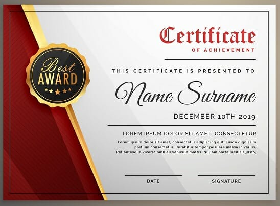 beautiful certificate template design with best award symbol beautiful certificate template design with best award symbol