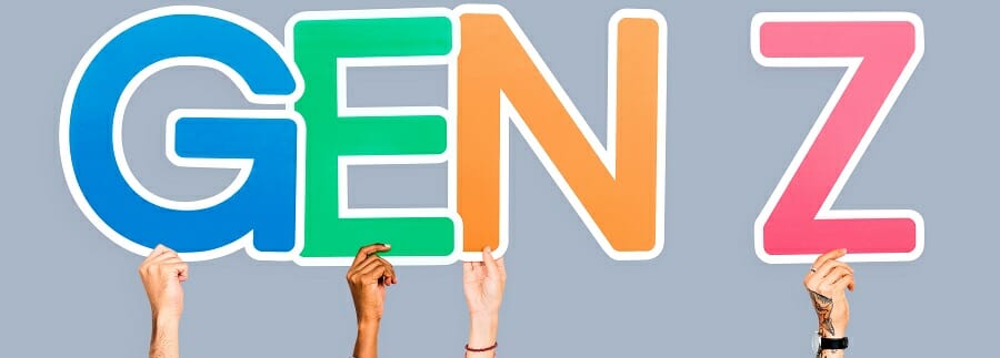 Hands holding the abbreviation Gen Z