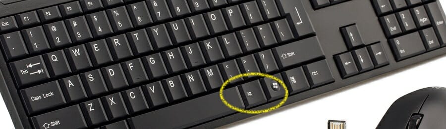 Computer keyboard isolated on white