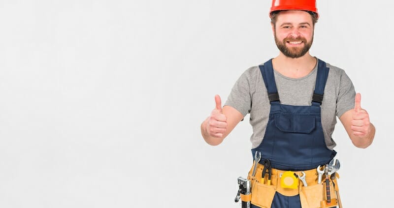 handyman giving two thumbs up