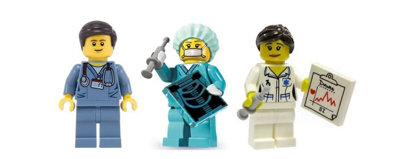 lego characters of medial professionals