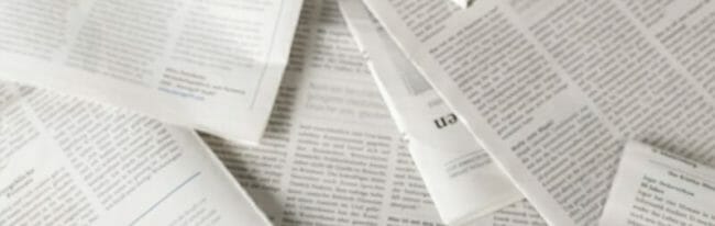 newspaper background, top view