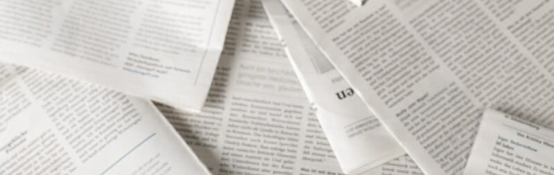 newspaper background, top view