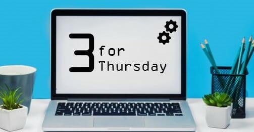 3 for Thursday displayed on laptop screen